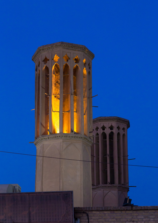 Wind Towers Used As A Natural Cooling System In Iranian Traditional Architecture, Yazd Province, Yazd, Iran