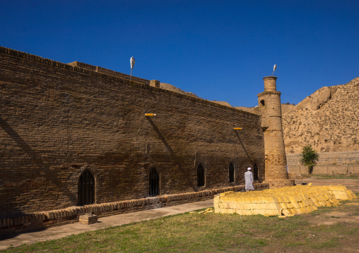 Iranian Shiite Mullah In Front Of An Old Caravanserai Turned Into Madrassah, Golestan Province, Karim Ishan, Iran