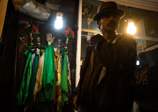 Iranian Man With A Hat During Ashura, The Day Of The Death Of Imam Hussein, Golestan Province, Gorgan, Iran