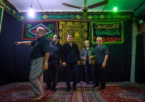 Iranian Shiite Muslim Men Having A Meeting During Muharram Before Ashura Celebrations, Golestan Province, Gorgan, Iran