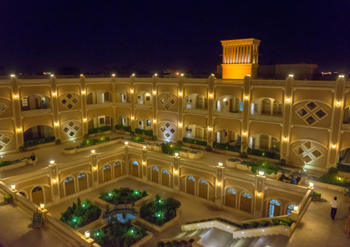 The Courtyard Of Old Caravanserai Turned Into The Hotel Dad, Yazd Province, Yazd, Iran