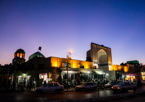 Amir Chakhmagh Square At Dusk, Yazd Province, Yazd, Iran