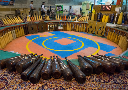 Men Training At Saheb A Zaman Club Zurkhaneh, Yazd Province, Yazd, Iran