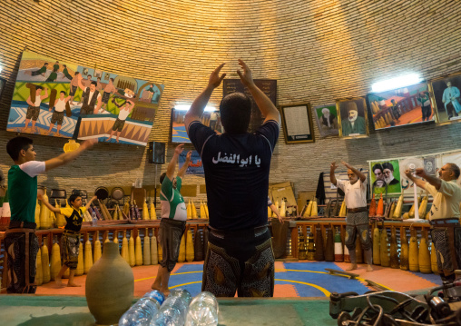 Men Training At Saheb A Zaman Club Zurkhaneh In A Former Water Reservoir, Yazd Province, Yazd, Iran