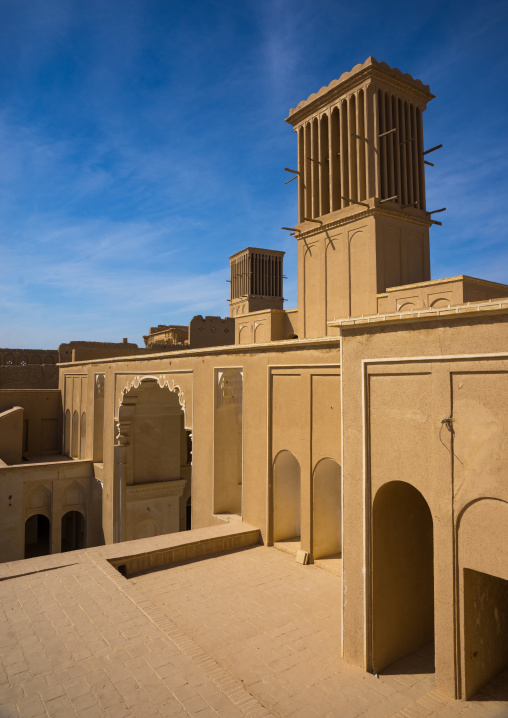 Aghazadeh Mansion Wind Towers Used As A Natural Cooling System In Iranian Traditional Architecture, Fars Province, Abarkooh, Iran