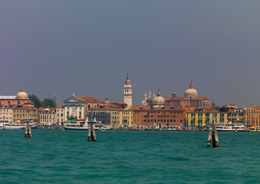 Old venitian buildings on the canal, Veneto Region, Venice, Italy