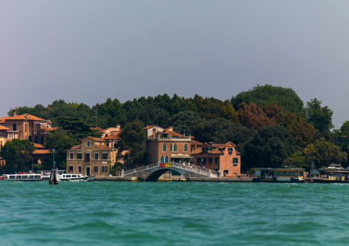 Old venitian buildings on the canal, Veneto Region, Venice, Italy