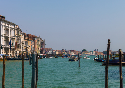 Old venitian buildings on the canal, Veneto Region, Venice, Italy