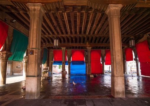 Fish market in Rialto, Veneto Region, Venice, Italy