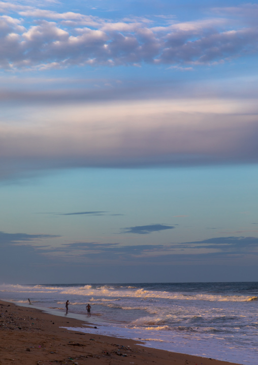 Beach at dusk, Sud-Comoé, Grand-Bassam, Ivory Coast