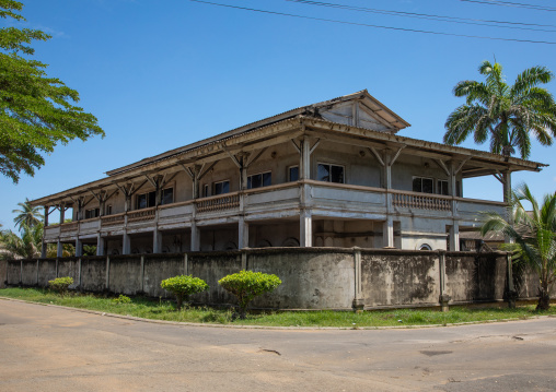 Old french colonial building in the UNESCO world heritage area, Sud-Comoé, Grand-Bassam, Ivory Coast