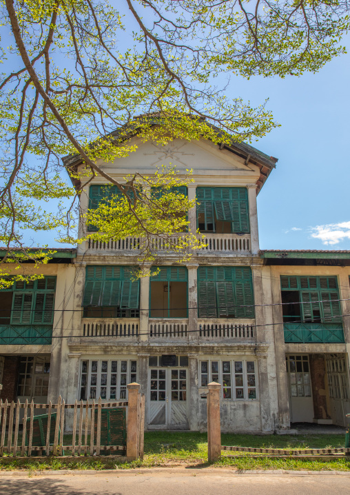 Old french colonial building formerly the customs house in the UNESCO world heritage area, Sud-Comoé, Grand-Bassam, Ivory Coast