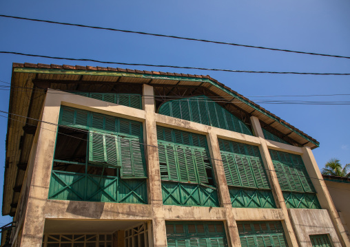 Old french colonial building formerly the customs house in the UNESCO world heritage area, Sud-Comoé, Grand-Bassam, Ivory Coast