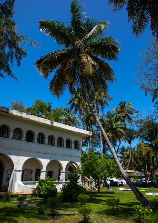 Old french colonial building called la Commanderie in the UNESCO world heritage area, Sud-Comoé, Grand-Bassam, Ivory Coast