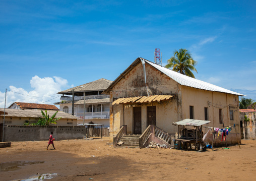 Old french colonial building in the UNESCO world heritage area, Sud-Comoé, Grand-Bassam, Ivory Coast