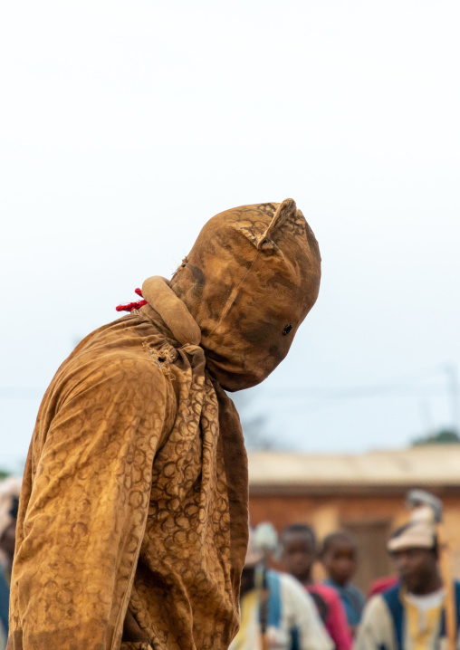 Boloye dance of the panther man in the Senufo community, Savanes district, Waraniene, Ivory Coast