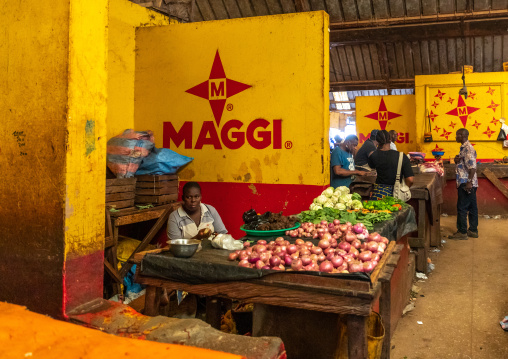 African indoor market, Poro region, Korhogo, Ivory Coast