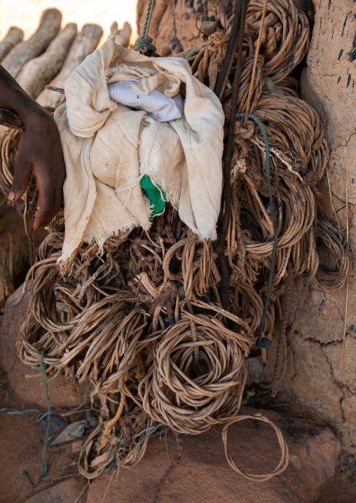 Bracelets used for the dogs sacrifices in a Senufo fetish house, Savanes district, Niofoin, Ivory Coast