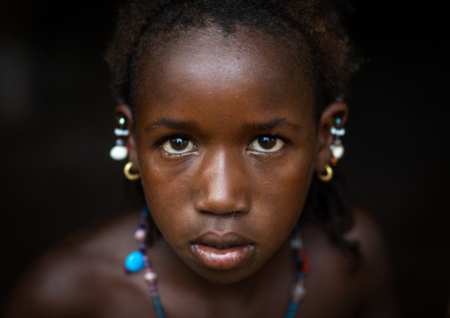 Portrait of a Peul tribe girl, Savanes district, Boundiali, Ivory Coast