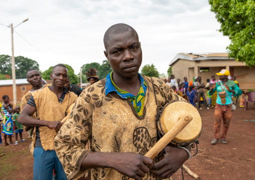 Senufo tribe musicians during the Ngoro dance, Savanes district, Ndara, Ivory Coast