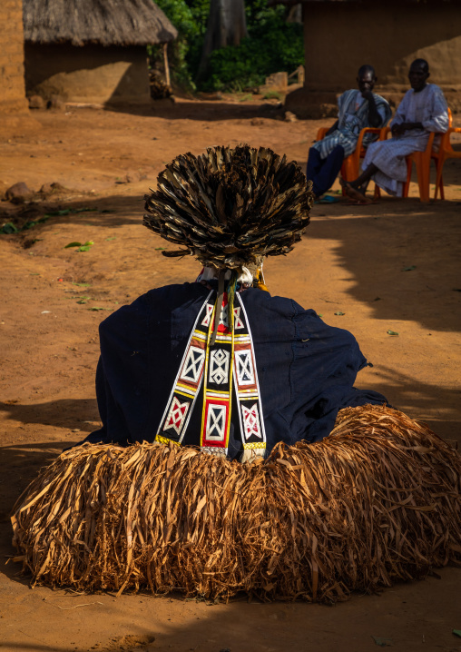 Dan tribe mask sacred dance during a ceremony, Bafing, Gboni, Ivory Coast