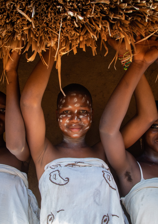 Dan tribe young women during a ceremony, Bafing, Gboni, Ivory Coast