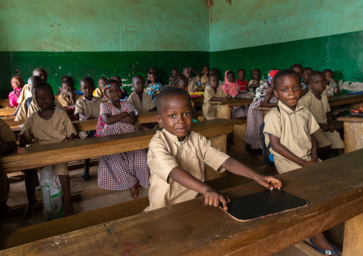 African children in a koranic school classroom, Tonkpi Region, Man, Ivory Coast