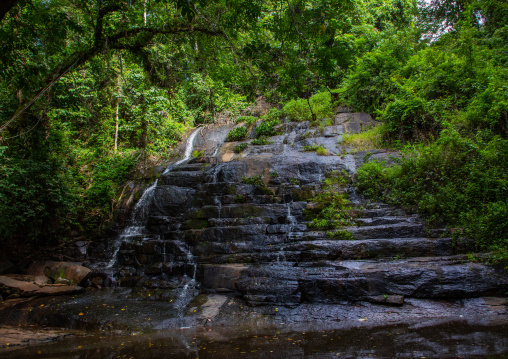 Small waterfall in summertime, Tonkpi Region, Man, Ivory Coast