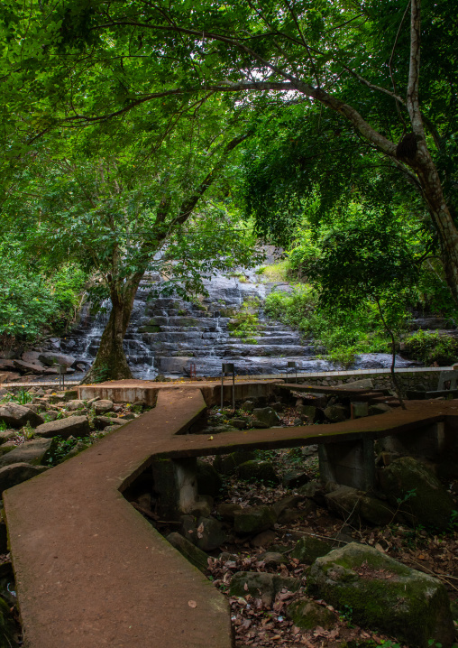 Small waterfall in summertime, Tonkpi Region, Man, Ivory Coast