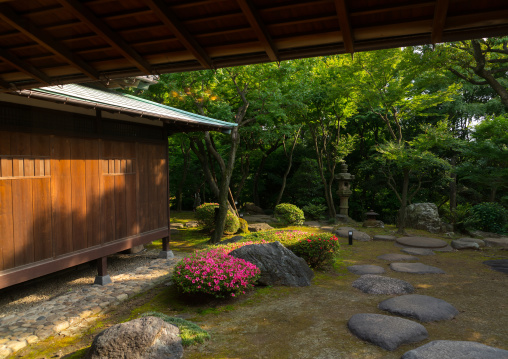 Garden of kyu asakura traditional japanese house from taisho era, Kanto region, Tokyo, Japan