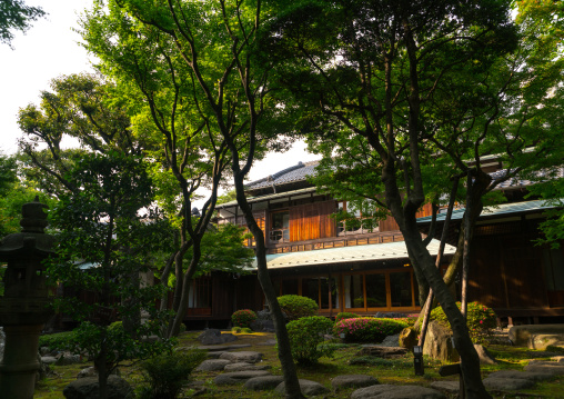 Garden of kyu asakura traditional japanese house from taisho era, Kanto region, Tokyo, Japan