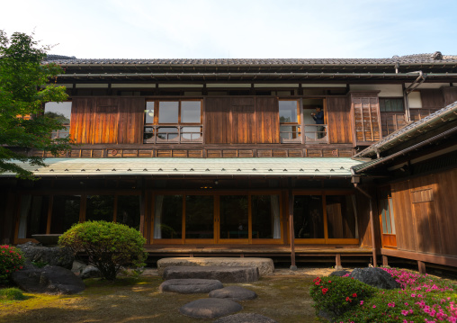 Garden of kyu asakura traditional japanese house from taisho era, Kanto region, Tokyo, Japan