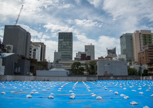 Building construction site, Kanto region, Tokyo, Japan