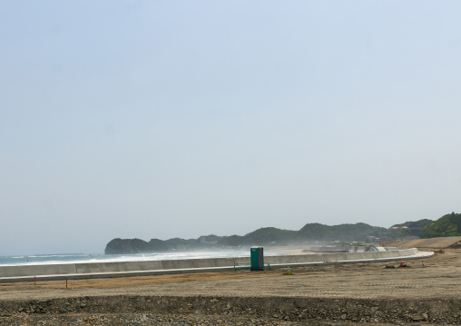 Contaminated beach after the daiichi nuclear power plant irradiation, Fukushima prefecture, Tairatoyoma beach, Japan