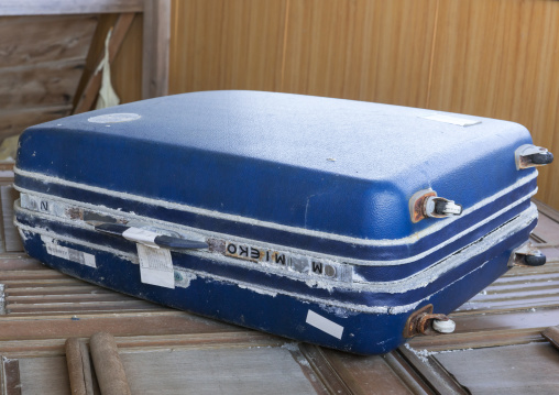 A suitcase inside a house destroyed by the 2011 earthquake and tsunami five years after, Fukushima prefecture, Namie, Japan