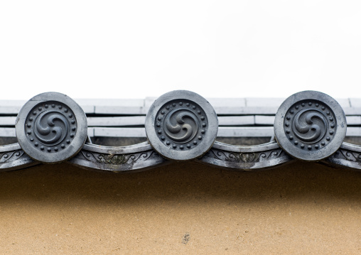 Roof tiles on a temple in daitoku-ji, Kansai region, Kyoto, Japan