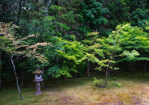 Lantern in koto-in zen buddhist temple in daitoku-ji, Kansai region, Kyoto, Japan