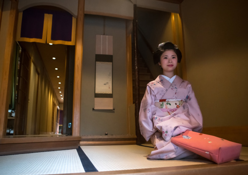 16 Years old maiko called chikasaya in her geisha house, Kansai region, Kyoto, Japan