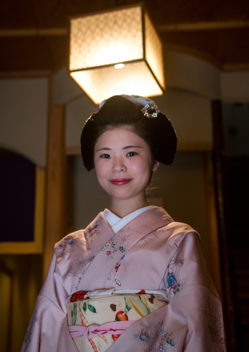 16 Years old maiko called chikasaya in her geisha house, Kansai region, Kyoto, Japan