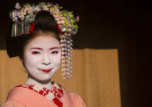 Portrait of a 16 years old maiko called chikasaya, Kansai region, Kyoto, Japan