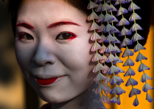 Portrait of a 16 years old maiko called chikasaya, Kansai region, Kyoto, Japan