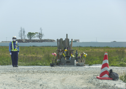 A shrine to victims of the 2011 tsunami five years after, Fukushima prefecture, Namie, Japan