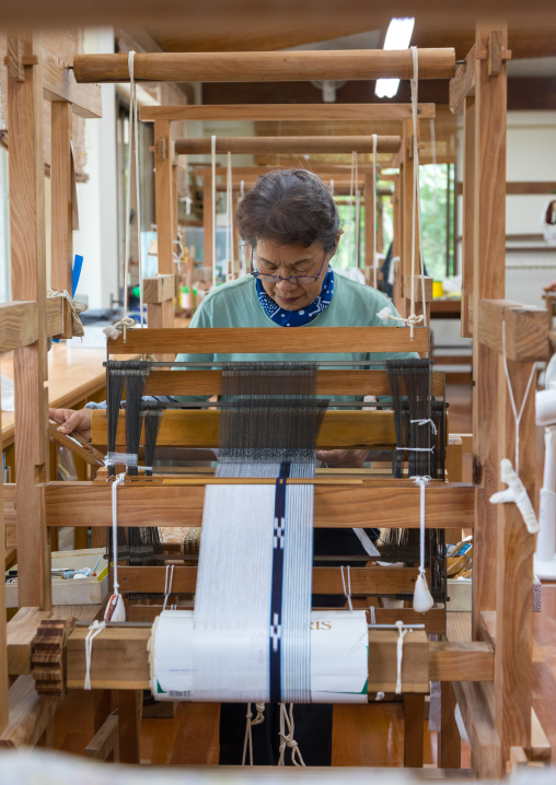 Weaving workshop, Yaeyama Islands, Taketomi island, Japan