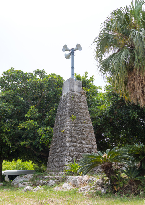 Public address system in the center of the, Yaeyama Islands, Taketomi island, Japan