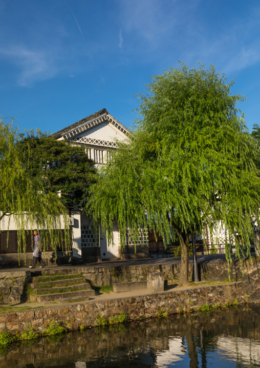 Old houses along the riverbank in Bikan historical quarter, Okayama Prefecture, Kurashiki, Japan