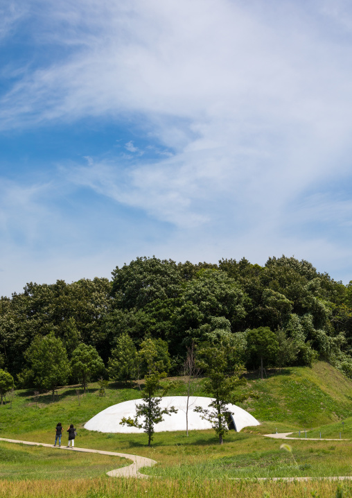 The concrete shells of the Teshima art museum, Kagawa prefectiure, Teshima, Japan