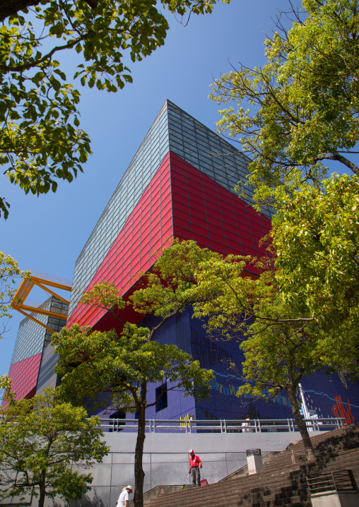 Kaiyukan aquarium red building, Kansai region, Osaka, Japan