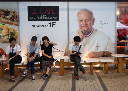 Joel Robuchon billboard in Newoman mall, Kanto region, Tokyo, Japan