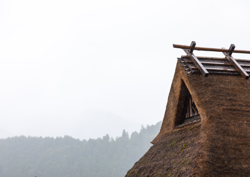 Thatched roofed house in a traditional village, Kyoto Prefecture, Miyama, Japan