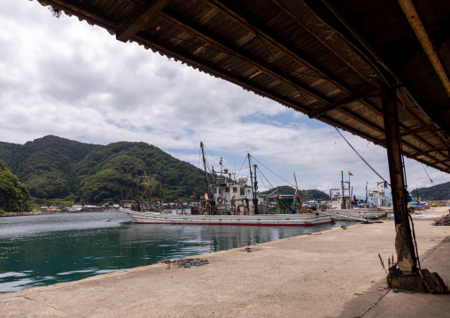 Fishermen boats in the harbor, Kyoto prefecture, Ine, Japan